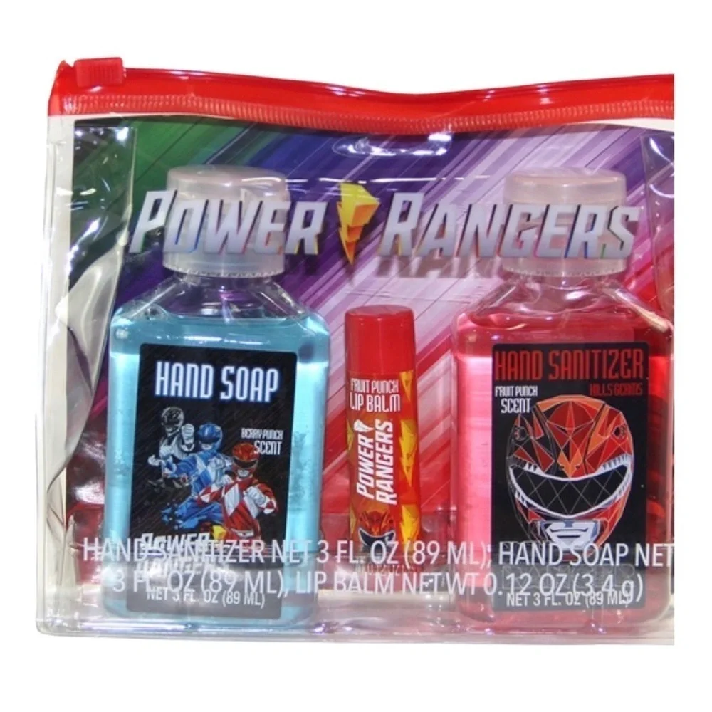 Power Rangers Skin Care Kids Kit Travel Kit Gift Set Hasbro 4 Pieces